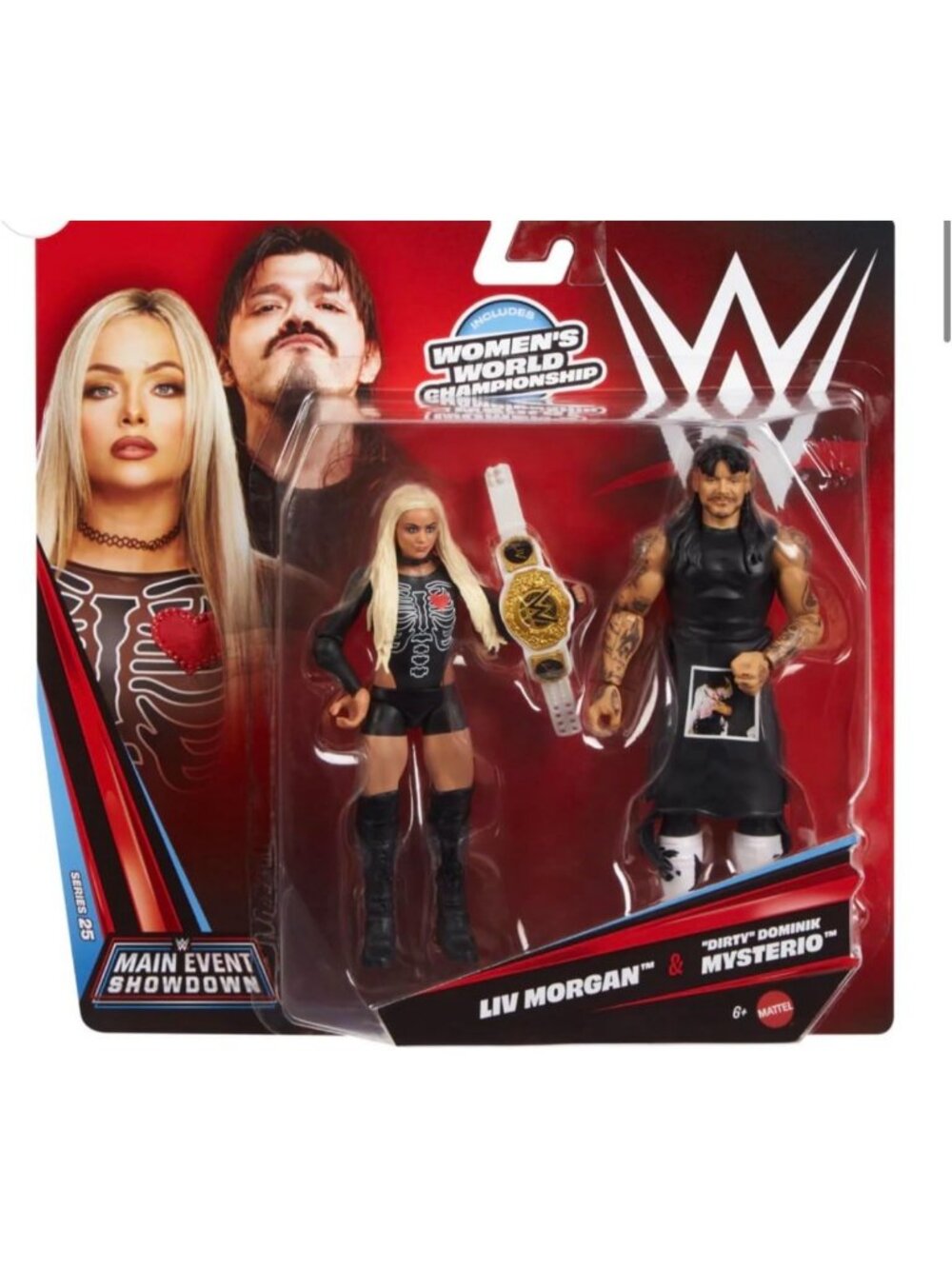 Collectible 2-Pack Action Figures Set - Dominik Mysterio & Liv Morgan, 6-Inch